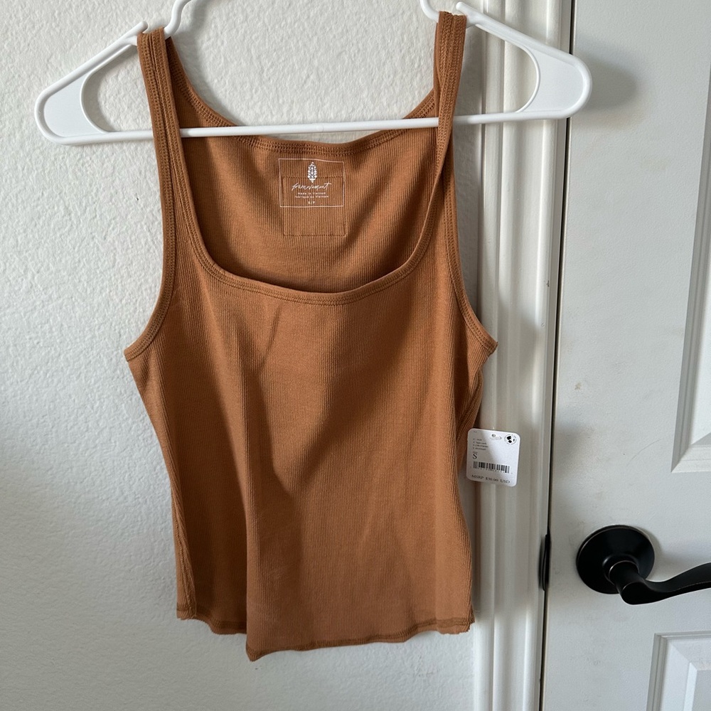 Burnt orange free people tank top